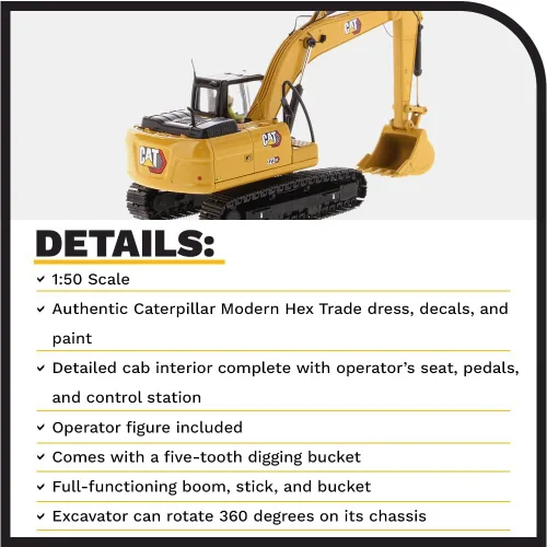 Miniatura 4 de 1:50 Caterpillar 323 GX Excavadora hidráulica - Serie High Line por Diecast Masters