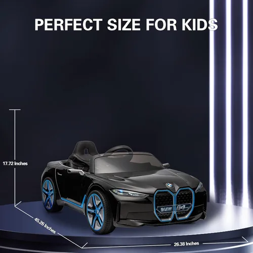 Miniatura 3 de Coche eléctrico para niños, juguetes de paseo de 12 V para niños pequeños con control remoto, automóvil eléctrico a batería con Bluetooth, arranque