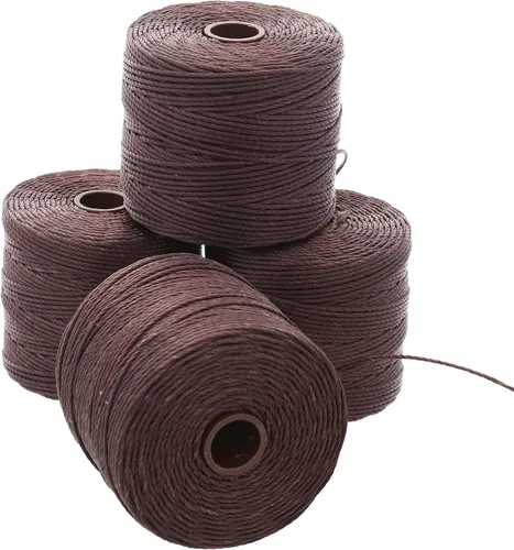 Miniatura 85 de The Beadsmith S-Lon Cordón para Cuentas – Cordón de Nylon Torcido de 0.5 mm para Ensartar, Paquete de 4, Mezcla de Neutrales Fríos, TEX210, 77