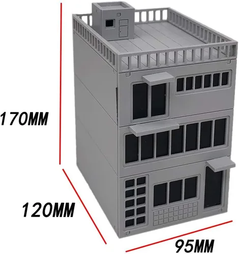 Miniatura 3 de Outland Models Paisaje Edificio en miniatura Tienda de la ciudad de 3 pisos 1:72