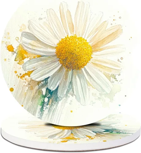 Miniatura 12 de Paquete de 2 posavasos para automóvil, posavasos abstractos de cerámica absorbente de bosque de montaña, posavasos para portavasos de automóvil