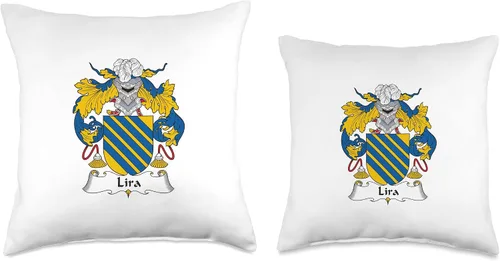 Miniatura 3 de Family Crest and Coat of Arms clothes and gifts Lira - Almohada con escudo familiar, 16 x 16 pulgadas, multicolor