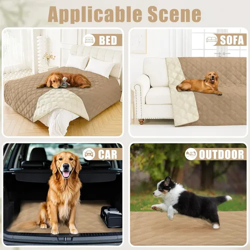 Miniatura 5 de Smiry Manta Impermeable para Cama de Perro 30x53 pulgadas, Manta Suave Reversible para Mascotas, Funda de Sofá Lavable a Prueba de Fugas para Gatos