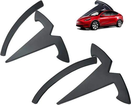 Miniatura 9 de YHCDSEA Para Model 3 Highland/Model Y Juniper Front Trunk Emblema Cubierta Adhesiva, Accesorios Adhesivos Accesorios (Matt Black-Front Logo Cover)