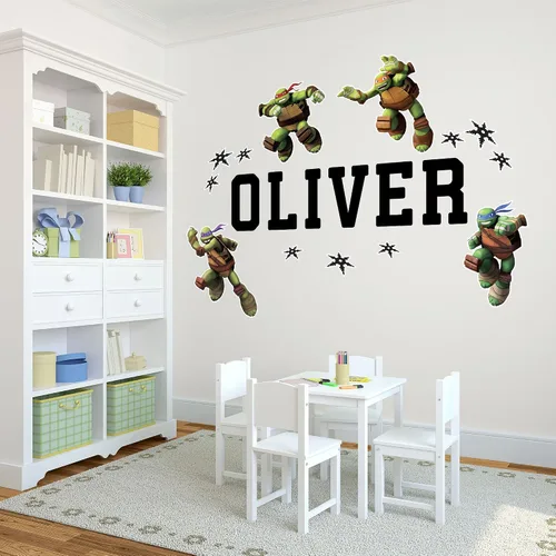 Miniatura 8 de Oliver's Labels Calcomanía de Pared Personalizada Premium de Tamaño Real para Decoración de Habitación de Niños - Despegar y Pegar, Extraíble