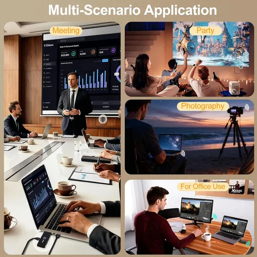 Miniatura 7 de Transmisor y receptor HDMI inalámbrico 2026, kit de extensor HDMI inalámbrico Plug&Play 2.4G/5G, 492 pies/492.1 ft, decodificación 4K 1080P a 60Hz