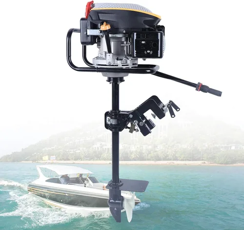Miniatura 12 de Motor fuera de borda Motor de barco de 4 tiempos, 6.5 HP 4.8KW, motor marino de 123 CC con sistema CDI de refrigeración por aire forzado y arranque