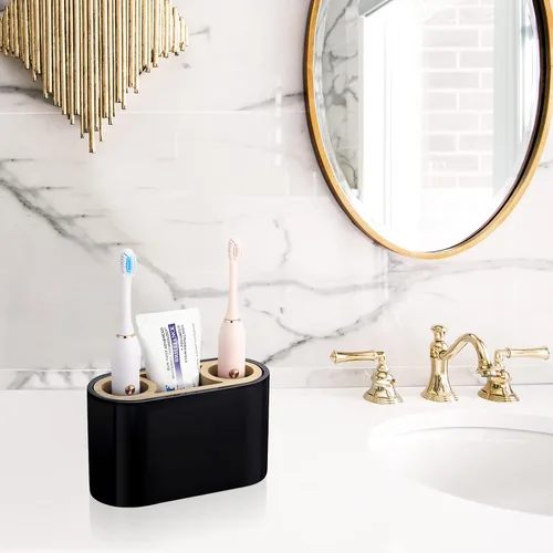 Miniatura 6 de Shinowa Soporte para cepillo de dientes, organizador de cepillo de dientes premium, organizador de almacenamiento para baño para cepillo de dientes