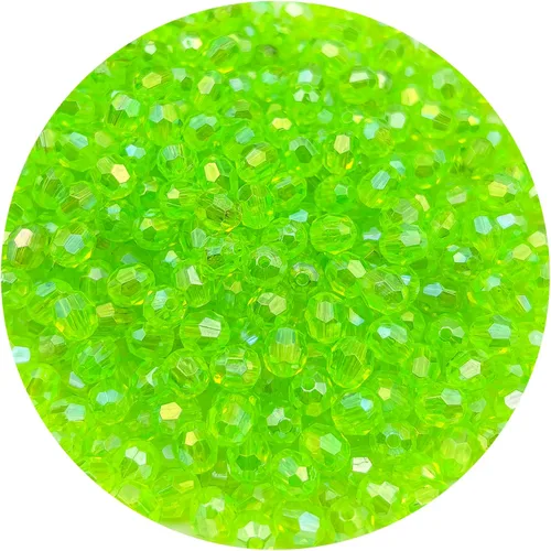 Miniatura 9 de 200 cuentas acrílicas de cristal de color AB de 0.394 pulgadas (0.394 in) cuentas redondas de plástico facetadas espaciadoras para hacer joyas, 402