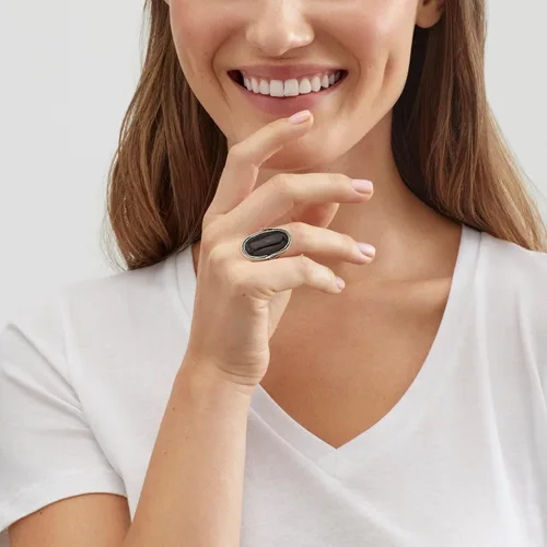 Miniatura 4 de Silpada Anillo de ónix de plata de ley "Black Beauty", Plata de ley
