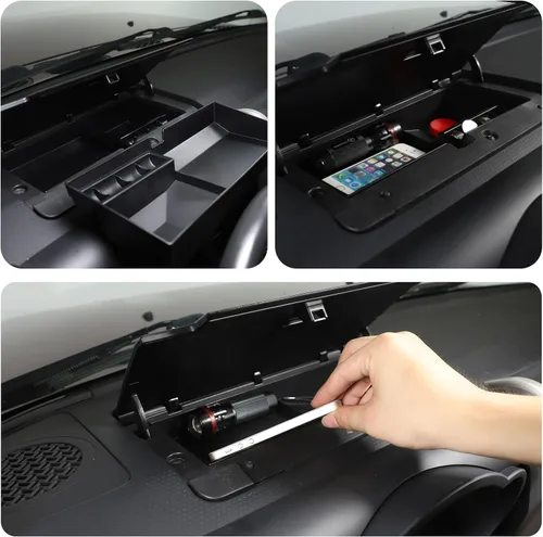 Miniatura 6 de Bandeja de almacenamiento para salpicadero, caja de almacenamiento compatible con Toyota FJ Cruiser 2007-2021, organizador de consola central
