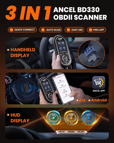 Miniatura 6 de ANCEL BD330 OBD2 Escáner Bluetooth (Actualizado BD310 para BMW) Herramienta de diagnóstico de sistema completo con registro de batería, función