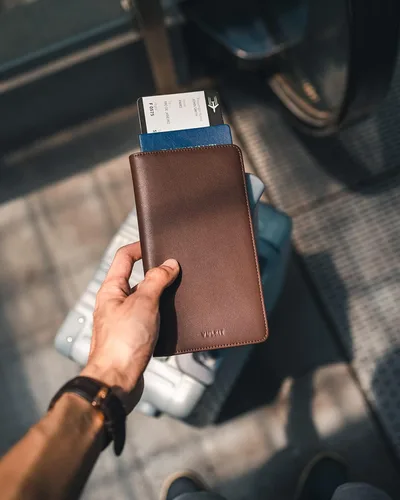Miniatura 6 de VULKIT Cartera para pasaporte, cartera de viaje con bloqueo RFID para hombres y mujeres