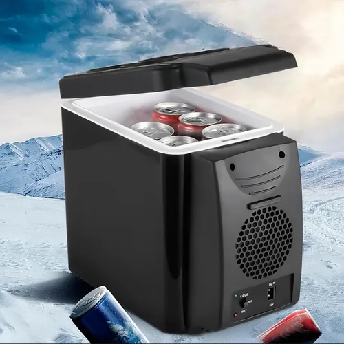 Miniatura 4 de ERICAT Mini refrigerador del coche, refrigerador portátil 6L, 15-20C, 6 botellas, bajo ruido, para dormitorio, oficina, coche
