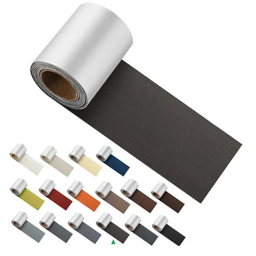 Miniatura 26 de ILOFRI Cinta de Parche de Reparación de Cuero 3x60 pulgadas, Respaldo de Fuerte Adhesión Autoadhesivo Kit de Reparación de Vinilo y Cuero para Sofá