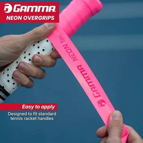 Miniatura 4 de GAMMA Overgrips deportivos de neón para tenis – Alto rendimiento y absorción de humedad, también para pickleball, pádel, raqueta Sports OG – Dri