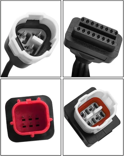 Miniatura 2 de 3pin 4 pin 6pin motor obd2 cable 3pin 4pin 6pin 6pin a 16pin Euro5 OBD moto 3 en 1 adaptador de diagnóstico OBDii Cable conector escáner para Yamaha