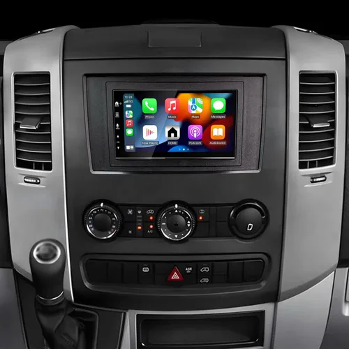 Miniatura 7 de Scosche CR1292B Kit de instalación de radio DIN doble o individual compatible con camionetas Dodge seleccionadas, Mercedes y Freightliner Sprinter
