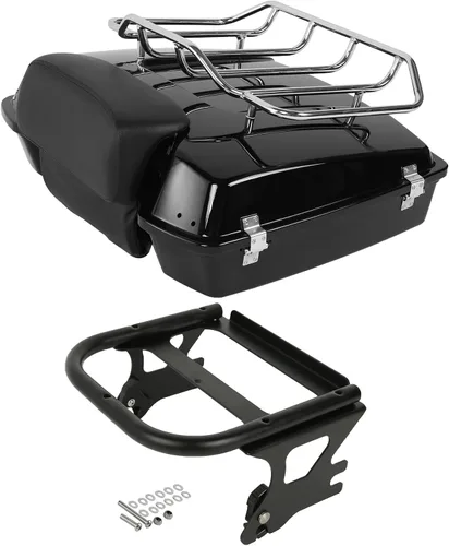 Miniatura 16 de TCMT Juego de maletero picado de 10.7 pulgadas para Harley Touring 1997-2013 Road King Road Glide Street Glide Electra Glide Pack