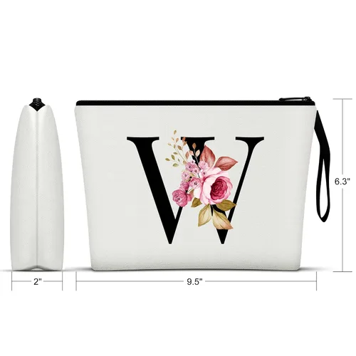 Miniatura 2 de Vavabox A-Z Bolsa de maquillaje personalizada, regalos de cumpleaños para mujeres y mamá, regalos para mejor amiga, bolsa de cosméticos para novia