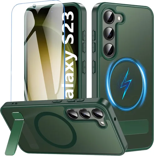 Miniatura 24 de Funda OWKEY Samsung Galaxy A13 5G, Funda Magnética para Teléfono con Soporte y Protector de Pantalla, Funda Protectora Antihuellas y a Prueba de A13