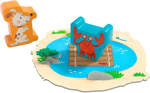 Miniatura 5 de HABA My Very First Games - Animal Upon Animal Junior: Juego de apilamiento para niños pequeños para actividades de aprendizaje preescolar