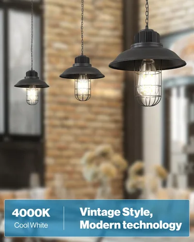 Miniatura 3 de Paquete de 6 bombillas LED Edison vintage residenciales para interiores del atardecer al amanecer, equivalente a 75 W, 850 lúmenes, filamento ST58