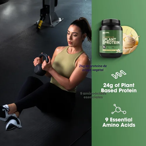 Miniatura 4 de Optimum Nutrition Gold Standard - Proteína en polvo 100% a base de plantas, sin gluten, proteína vegana para apoyo muscular y recuperación