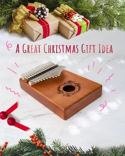 Miniatura 6 de Libretto Kalimba - Piano de pulgar de madera maciza de 17 teclas, piano de dedo portátil con martillo de afinación, bolsa de franela, manual, paño