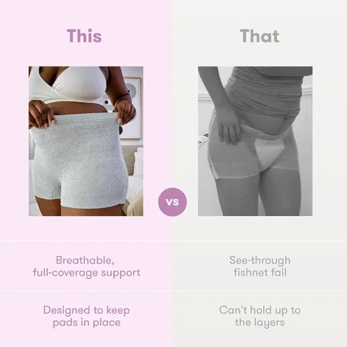 Miniatura 7 de Frida Mom Postpartum Underwear, Disposable Boyshort Panties, Seamless, Stretch Support, New Mom Essentials