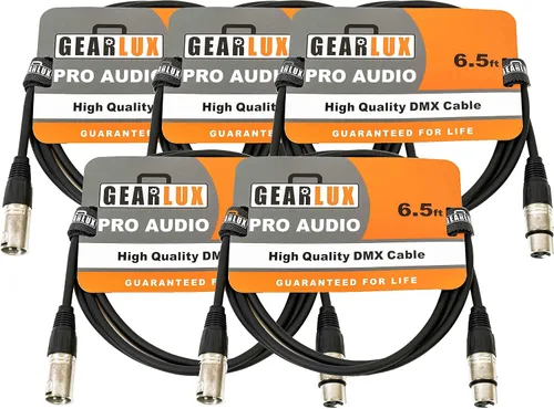 Miniatura 21 de Gearlux Cable DMX, 3 pines, macho a hembra, 3.2 pies - paquete de 10