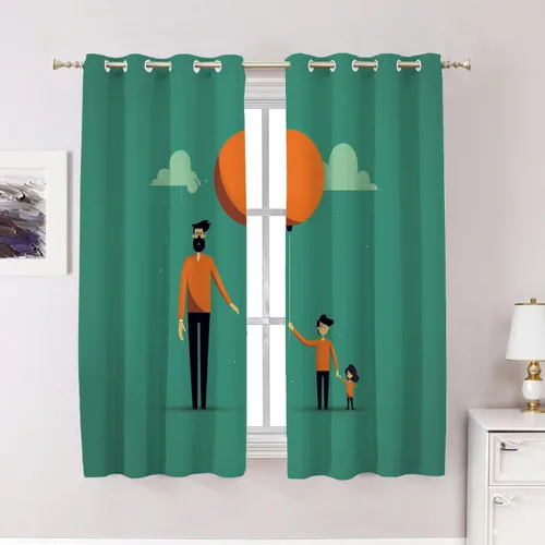 Miniatura 195 de Cortinas opacas de poliéster multicapa para cafetería, con diseño de diamantes, 2 unidades, 26 x 24 pulgadas