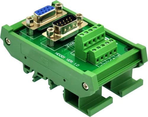 Miniatura 2 de Placa de ruptura del bloque de terminales del módulo de interfaz macho-hembra del montaje en carril DIN D-SUB (DB9)