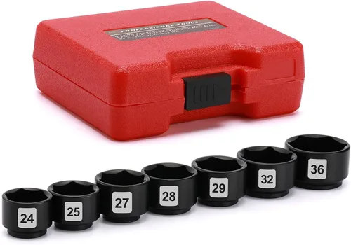 EMENTOL Juego de herramientas de 7 piezas de 3/8 pulgadas de perfil bajo para filtro de aceite, CR-V, removedor de tapa de filtro de aceite e