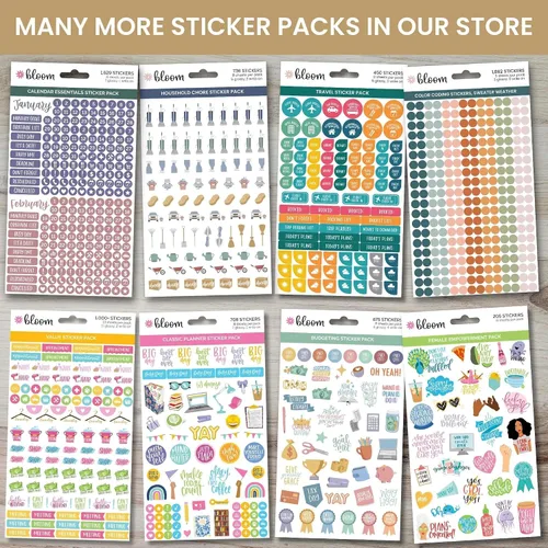 Miniatura 7 de bloom daily planners - Hojas de adhesivos para planificador mensual de celebraciones para decorar el calendario, planificar, álbumes de recortes