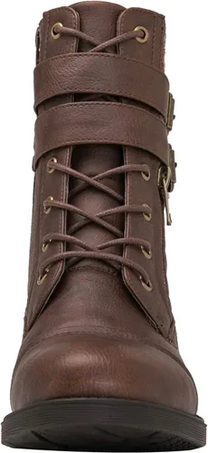 Miniatura 4 de GLOBALWIN Botines de tacón bajo con cordones para mujer