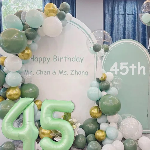 Miniatura 7 de Globos gigantes de papel de aluminio con el número 11, globos de aluminio de color verde claro de 40 pulgadas, globos gigantes de helio número 11