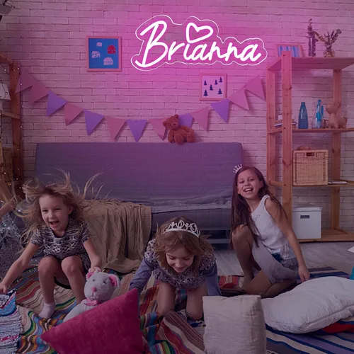 Miniatura 7 de Letrero de neón con el nombre Brianna para decoración de pared, luz de neón LED con el nombre Brianna para dormitorio de niños, decoración de fiesta