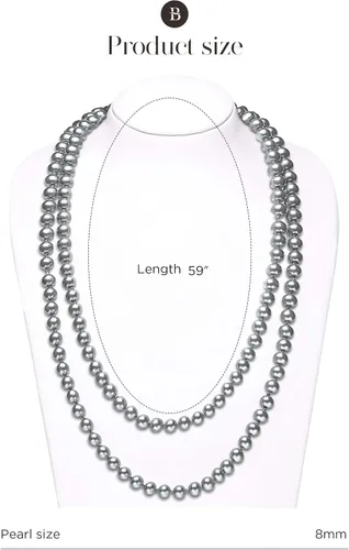 Miniatura 26 de BABEYOND - Collar de perlas sintéticas estilo art deco de la década de 1920, collar de perlas largas para fiesta de disfraces de estilo Gatsby
