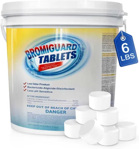 Miniatura 9 de Tabletas de Bromo para SPA Bañera de Hidromasaje 1lb 50LB Tabletas Bromantes Refuerzo Elimina Bacterias Algas Sensación de Agua Suave Sin Olor a