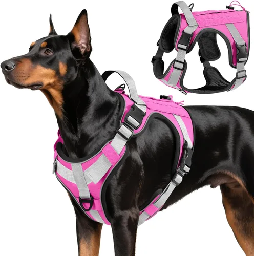 Miniatura 42 de VavoPaw cinturón de seguridad para perro, arnés de coche con peto de seguridad y hebilla ajustable para vehículo, cinturón de seguridad de nailon
