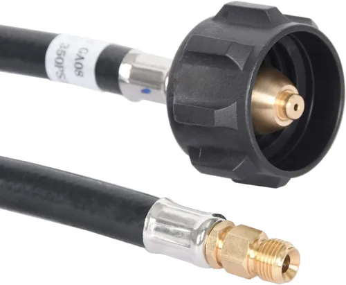 Miniatura 4 de GGC Conector QCC1 de manguera de coleta de propano RV de 1.5 pies con destello macho invertido de 1/4 '' (2PCS)