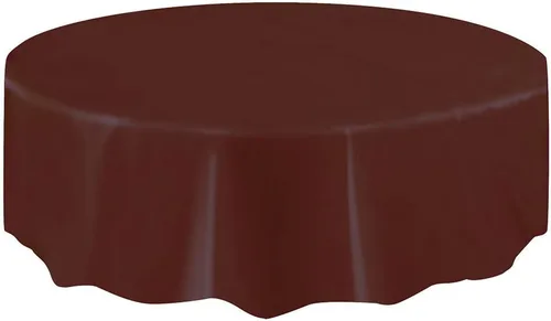 Miniatura 11 de Mantel redondo de plástico sólido negro (84 pulgadas), 1 unidad, diseño elegante y calidad premium, ideal para fiestas, eventos y uso diario