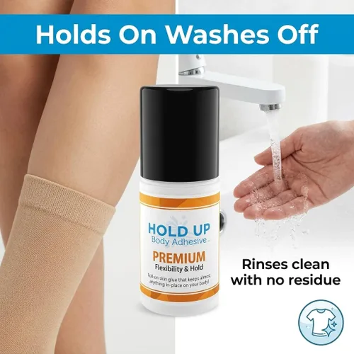 Miniatura 4 de Hold Up Body Adhesive Pegamento aplicador enrollable de alta calidad, pegamento para calcetines de compresión, medias, disfraces, ropa, resistente