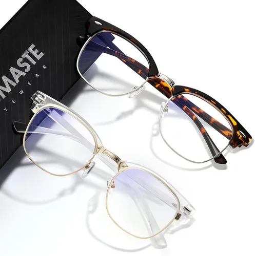 Miniatura 33 de Gafas de Luz Azul para Mujer/Hombre Gafas de Computadora de Luz Azul para Mujeres/Hombres A04-cristal marco plateado
