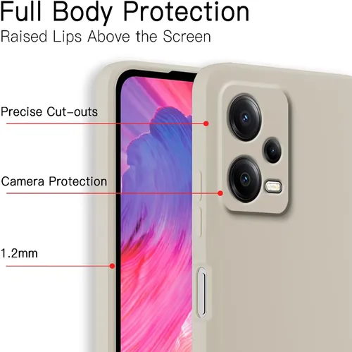 Miniatura 3 de Funda De Silicona Colorida Para Teléfono, Adecuado Para Redmi Note 12 Pro 5G (6.67") - Blanco Antiguo