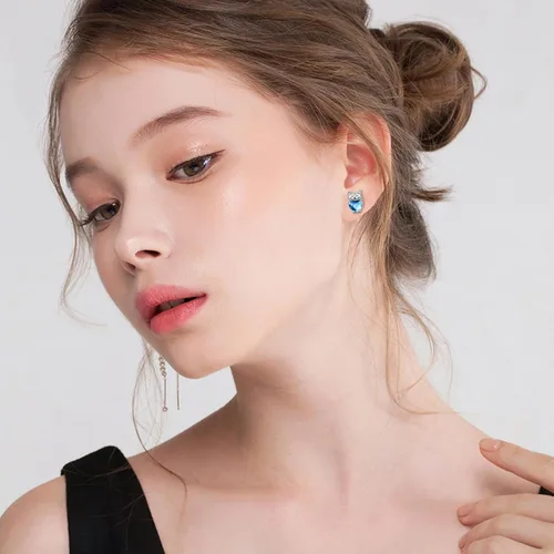 Miniatura 6 de Aretes de plata de ley 925 con diseño de gato, bonitos aretes de gato con diseño de gatito, joyería de regalo para mujeres y niñas, aretes