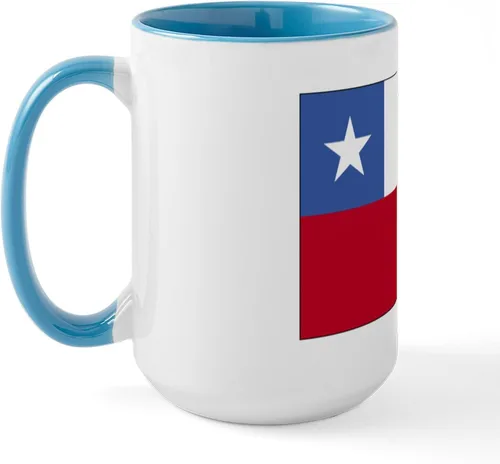 Miniatura 18 de CafePress Taza de café de cerámica extra grande de 15 oz (15.0 fl oz) con bandera de Chile
