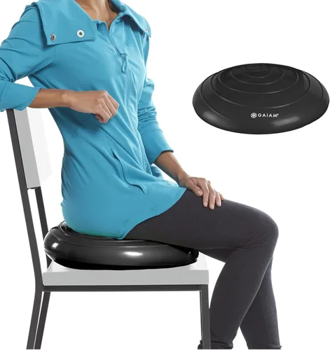 Gaiam Cojín de Equilibrio con Disco de Balanceo, Entrenador de Núcleo de Estabilidad para Silla de Escritorio de Casa u Oficina y Silla Sensorial