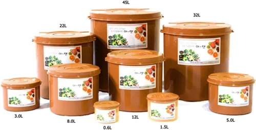 Miniatura 5 de e-jen Contenedor de fermentación probiótica premium Kimchi con tapa interior de vacío redondo (2.1 gal/ 8L)